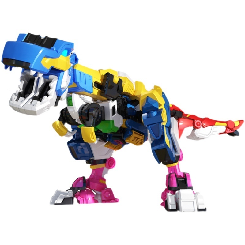 

Action Toy Figures Mini Force Transformation Robot Model Miniforce 2 SUPER TYRAKING 5-Intergration Tyranno T-Rex Deformation Toys For Boy Gift 230213, White
