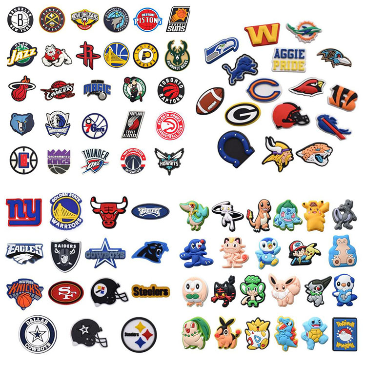 

croc charms hot sell pvc shoecharms buckle clog bracelet wristband decoration fashion accessories
