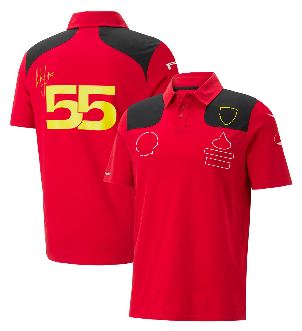 

2023F1 Formula One racing suit lapel POLO shirt clothes team coveralls short sleeve T-shirt customized for men