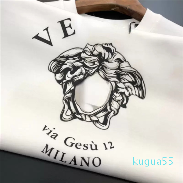 

Mens Hoodie Sweatshirt V designer sweater Medusa Long Sleeve tshirt women Neck Sweater 001, White-1