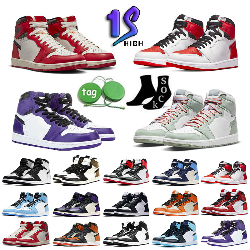 

Jumpman 1 2023 Basketball Shoes 1s OG High Pine Green Black Court Purple Royal Bred Toe UNC Obsidian Smoke Grey game Sneakers trainers Eur{category}