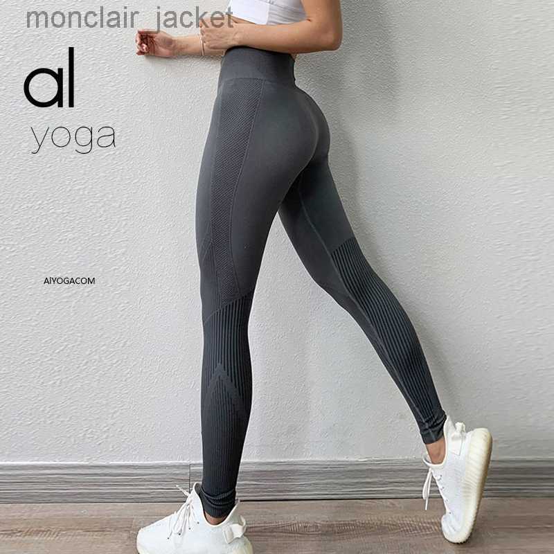 

Designer Alos Yoga Pants Training Pants Nude Feel Skin-friendly Leggings High Waist and Hip Lifting Training Pants, Black