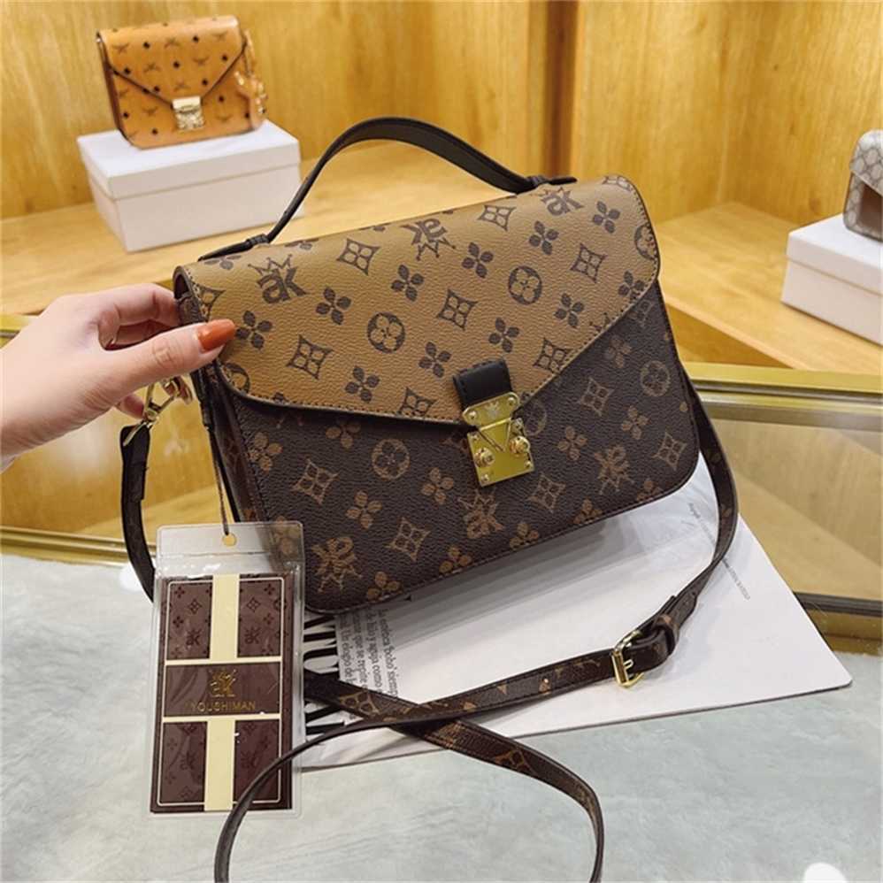 

Designer handbag Store 70% Off Handbag female printing buckle single contrast red versatile portable messenger sales, Sky blue