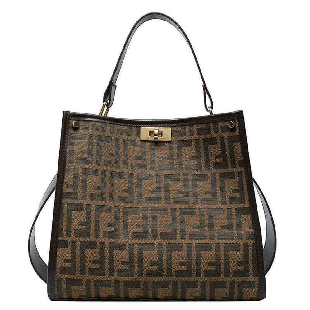 

80% Off bags Outlet Store Handbag bags of trend Tote Canvas women's personality messenger printing big portable shoulder37QM sales, Brown1