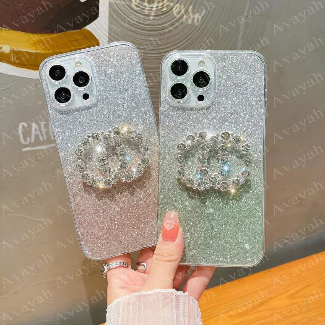 

Fashion Glitter Bling Glass Back Shell Phone Cases for iPhone 14 Pro Max 13 13pro 12 12pro 14pro Clear Cellphone Case Gradiant Cover, #1