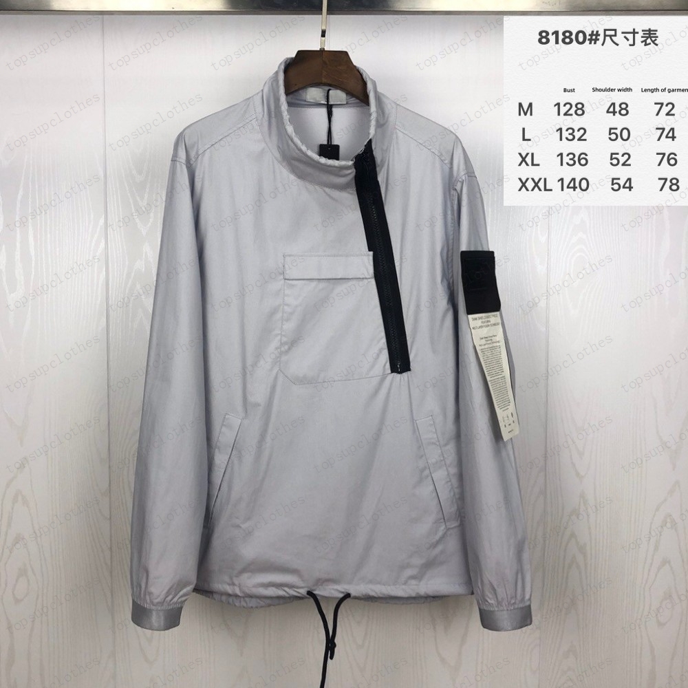 

jacket mens retro classic Europe street jackets men nylon fabric Arm letter embroidery OEM Double pocket design waterproof overshirt 3UHU