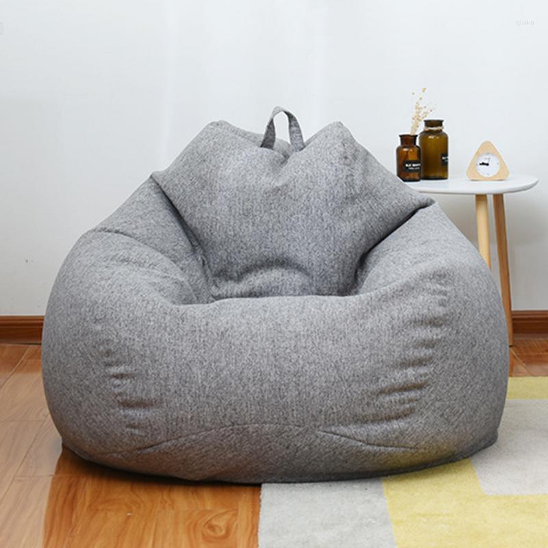 

Chair Covers Lazy Sofa Cover Bean Bag Lounger Seat Living Room Furniture Without Filler Beanbag Bed Pouf Puff Couch Tatami