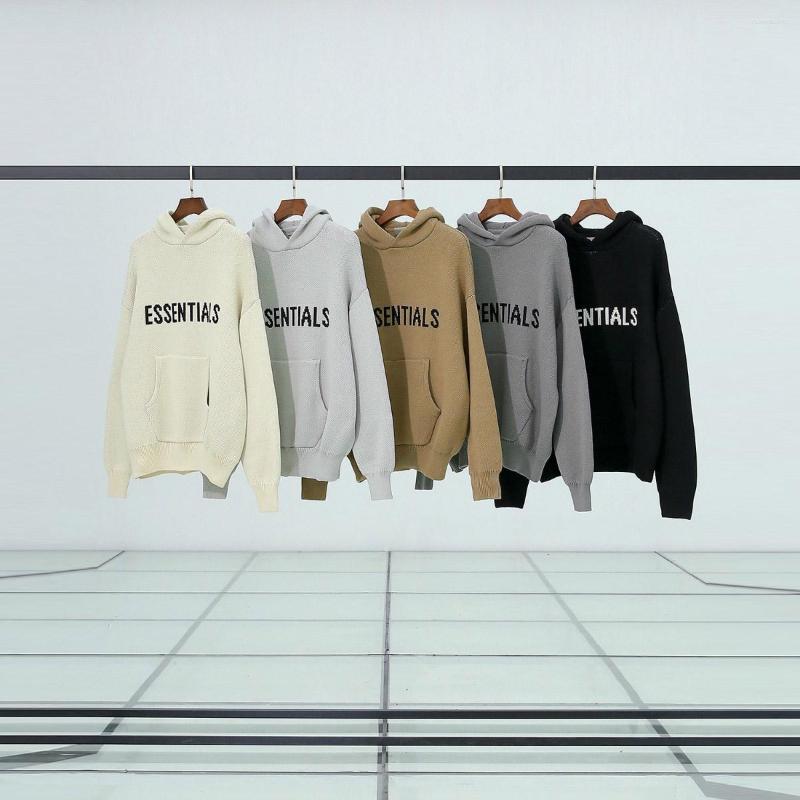 

Men' Sweaters Streetwear 7th Collection Knit Hoodies Men Women Fashion Autumn Winter Sweatshirts Pullover High Quality Hoodie, Black