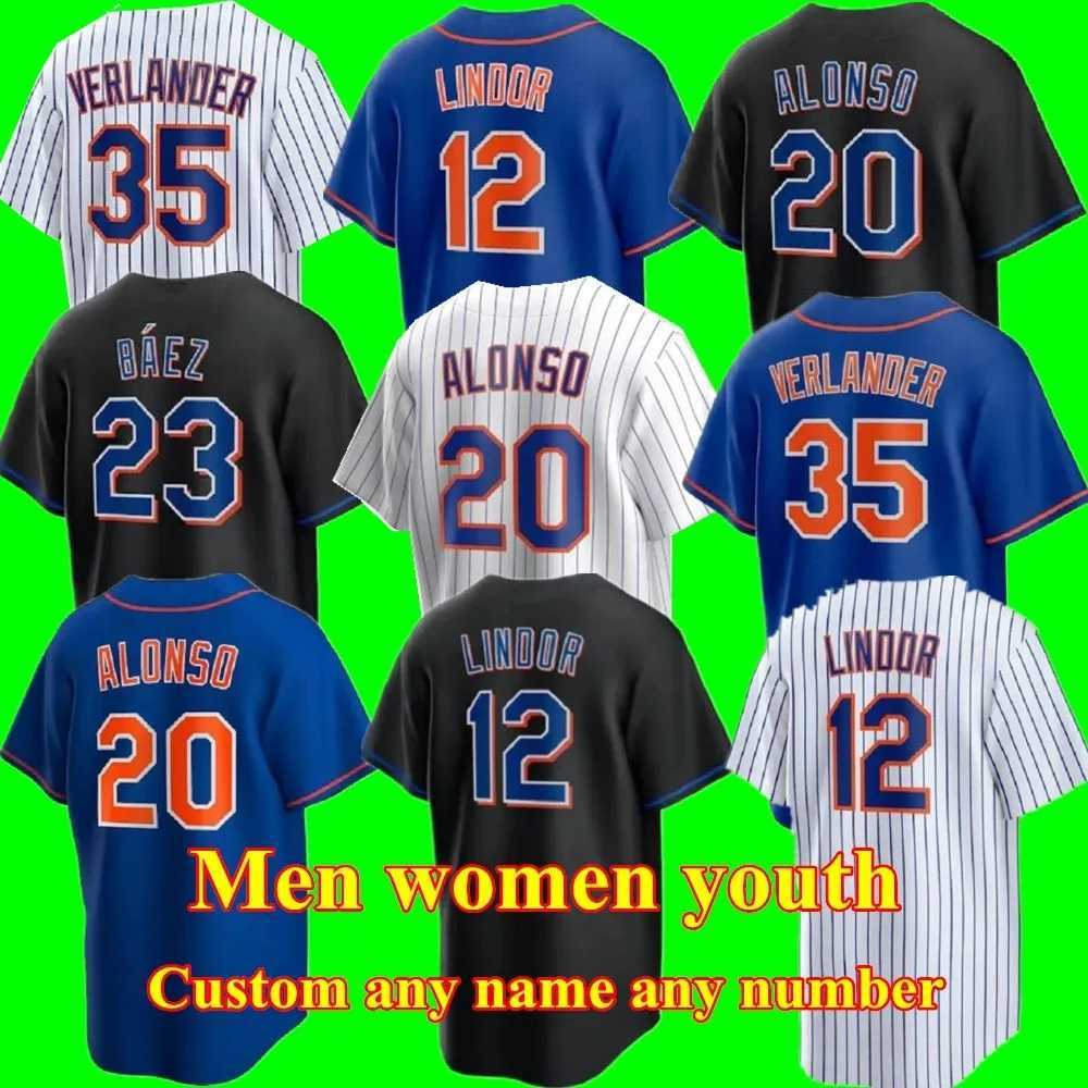 

Francisco Lindor Justin Verlander Baseball Jersey 35 4 New Pete Alonso York Carlos Correa Kodai Senga Max Scherzer David Robertson Mike Piazza Keith Hernandez Lee, Men