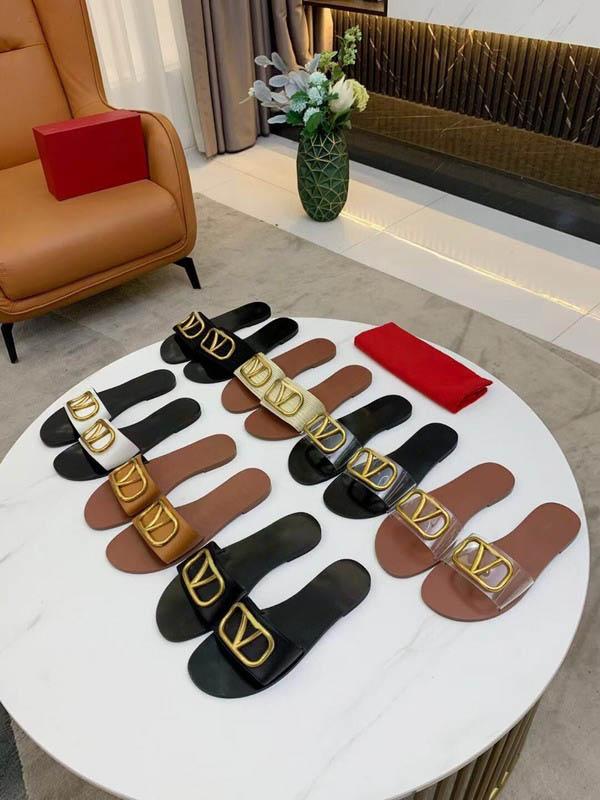 

With Box Women Sandals Slippers Signature Slide grainy cowhide Sexy Casual sandal Summer Designer Luxury Fashion Ladies Beach Flat Flip F vT, #11