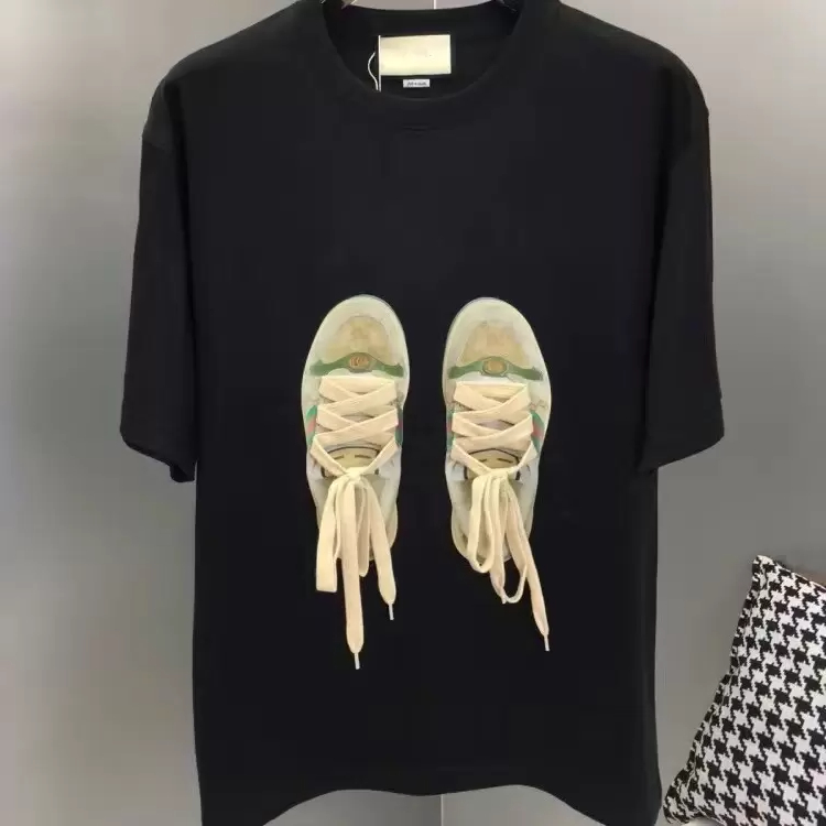 

Version Italy designer Luxury brands Cotton Europe Sports shoes print Graphic Applique men womans two G brands Black white xxxl style clothing tees T-shirt tops, Gg5
