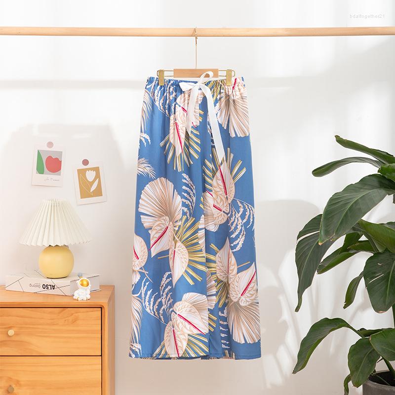 

Women's Sleepwear Print Drawstring Women Sleep Bottoms Summer Fashion Loose Pajama Pants Lingerie Cotton Trousers  Pyjamas Shorts, Mn104