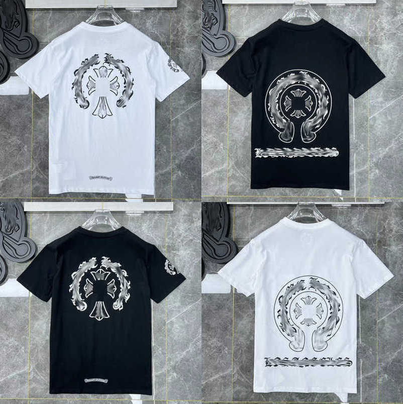 

Men' Fashion Luxury Brand t Shirt Tops Tees Men Women Sanskrit Letter Sweatshirts Short Sleeve Horseshoe Couple T-shirt Classic Cross Unisex Tee Tshirts Cczr