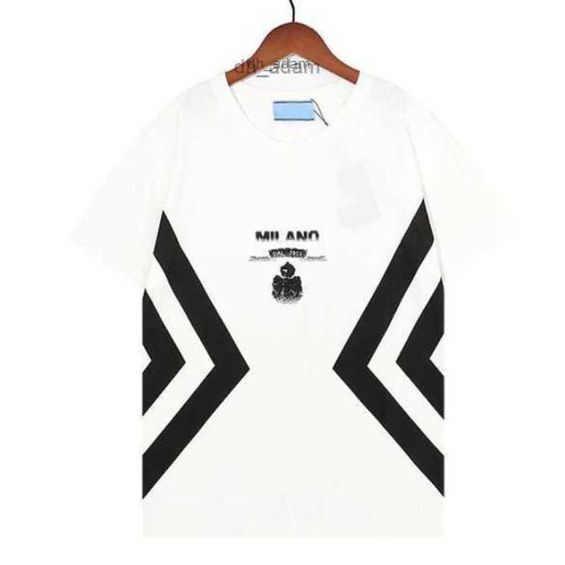 

2023 New Prd Fashion Brand Womens t Shirt Designer High-end Men T-shirt Cotton Round Neck Double Yarn Fabric Soft and Comfortable Harajukudak3, 18