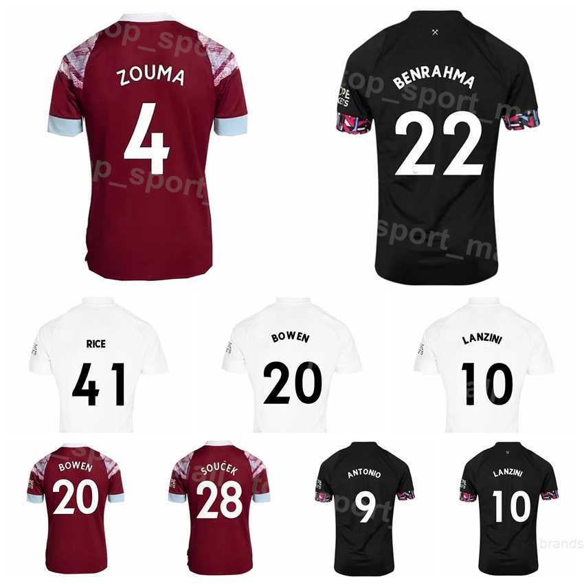 22-23 FC Club Soccer 20 Jarrod Bowen Jerseys 28 Tomas Soucek 22 Said Benrahma 8 Pablo Fornals 7 Gianluca Scamacca 1 Lukasz Fabianski Football Shirt