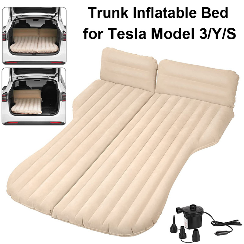 

Car Air Inflatable Mattress Universal SUV Auto Travel Sleeping Bed Pad for Rear Seat Trunk Sofa Pillow Outdoor Camping Mat Large Cushion for Tesla Model 3/Y/S/X 2021