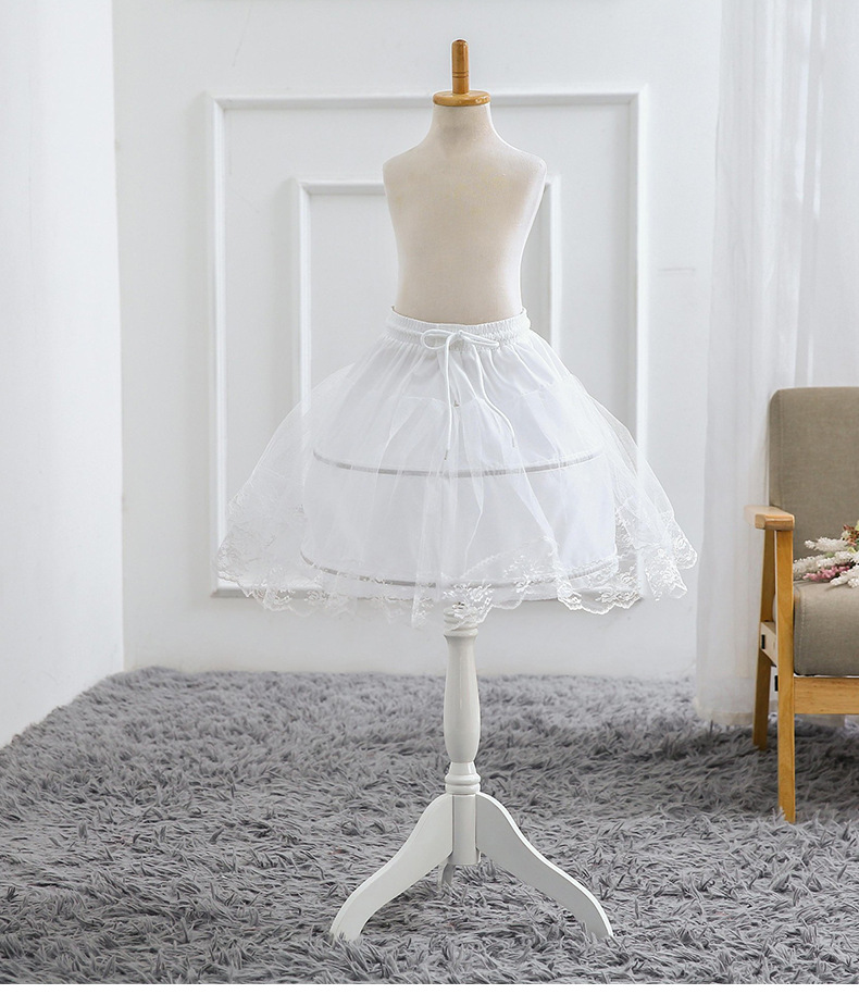 

Flower Girl Crinoline Skirt Dressever Petticoat Half Slip Flower Girl Skirt, White