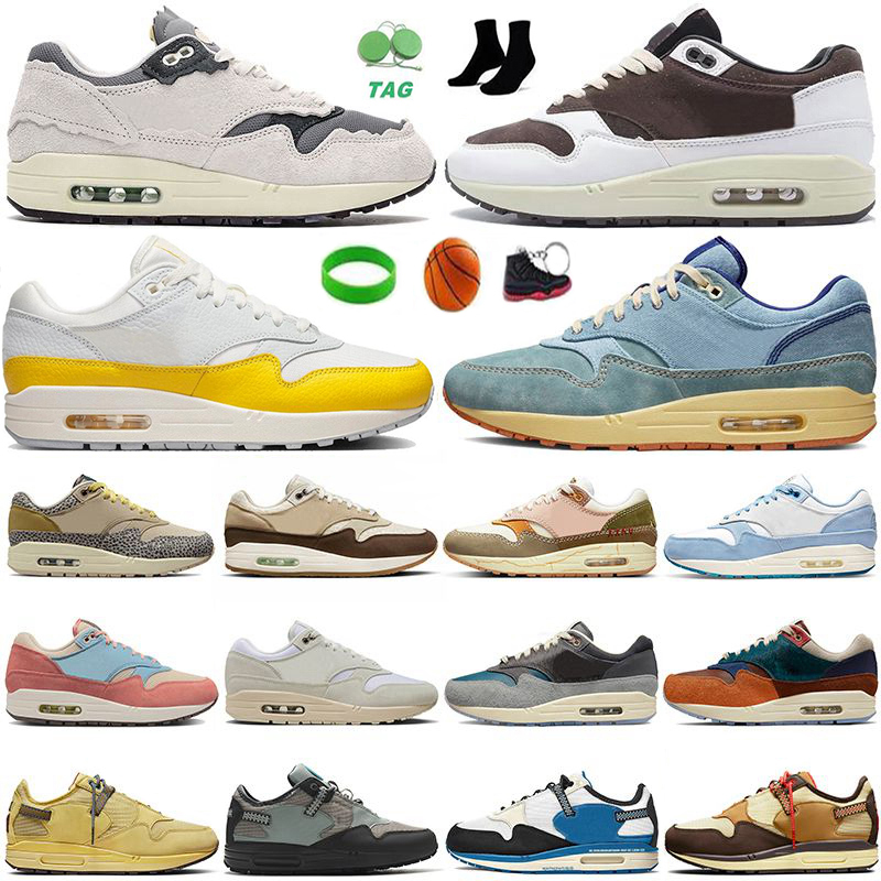 

Airmaxs Max 1 87 Running Shoes Mens Women Air Sean Wotherspoon Patta Waves Noise Aqua Monarch Travis Cactus Jack Baroque Brown Anniversary Royal Red Trainer Sneakers, 19 oregon duck