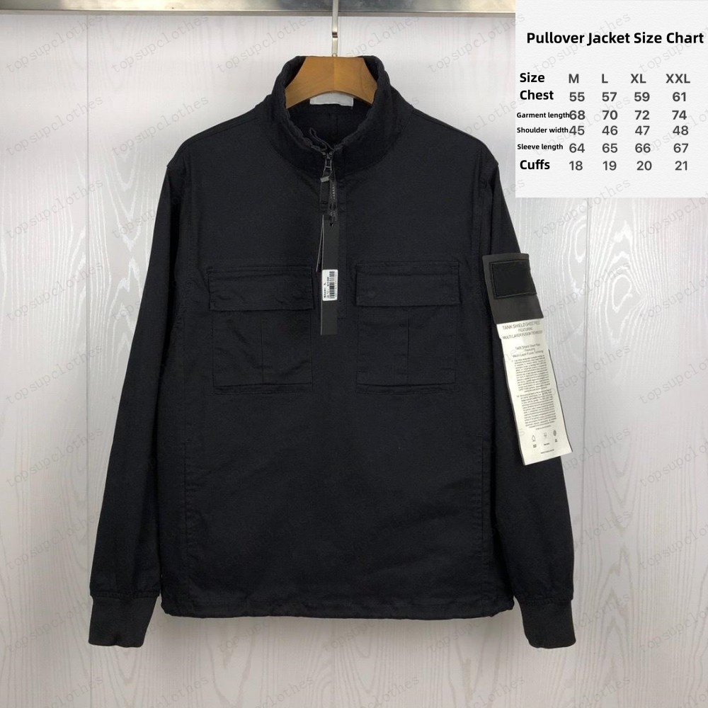 

classic Europe retro mens jacket street jackets men nylon fabric Arm letter embroidery OEM Double pocket design waterproof overshirt 6YA3