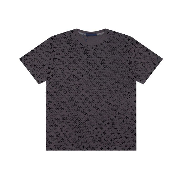

2023ss early spring new high-grade cotton printed T-shirt round neck stitching pullover short sleeves Size m-xxxl Color black white k09s4