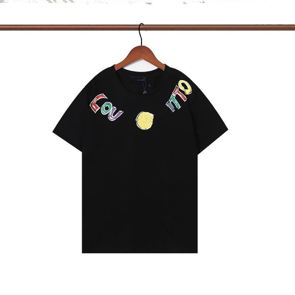 

Women's T-Shirt 21SS letter t round neck cotton short sleeve loose fashion couples wear family half sleeve tide G V