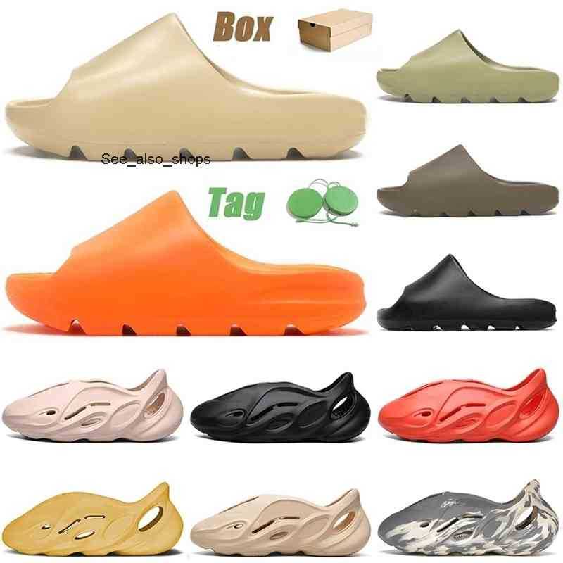 

Slippers Yeesys Foam Runner Slides High Yeesyss Quality 2022 Kany Men Women Kid Rubber Sandals Desert Sand Enflame Orange Moon Gray Trainers, A10 36-45 pure
