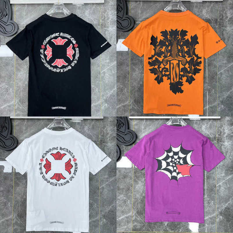 

Luxury Men's Classic Brand t Shirt Tops Tees Men Women Sanskrit Letter Sweatshirts Short Sleeve Horseshoe Designer Couple T-shirts Cross Unisex Tee Shirts Xsw8, 14