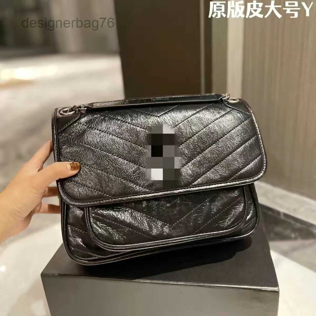 

Shoulder Designer Hands Niki outlet Puffer Lourant Chain Bag Siant 2023 New Style Cowhide Poplar Forest Cross Body Women's Fashion Small Square Po P7QF, High level original black