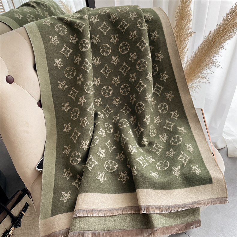 

Artificial Cashmere Scarf Air-Conditioned Room Long Outer Match Shawl Double-Sided Thermal Scarfs
