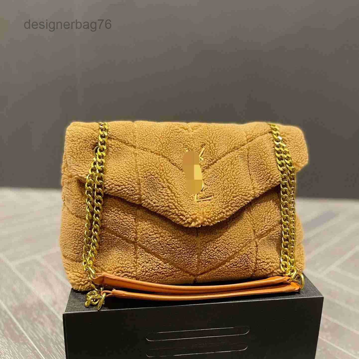 

Lourant Hands outlet Bag Cashmere Designer Hair Shoulder Niki 2023 New Lamb Chain Cloud Wool Puffer Siant Cool and Sasa High Beauty Postman 6UGU, Black