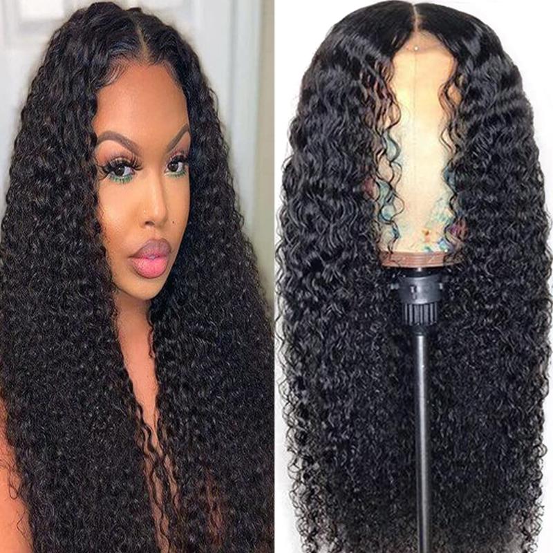 

Pre Plucked Brazilian Virgin Hair Straight Body Wave Kinky Curly Water Wave Transparent 4X4 Lace Closure Wigs Swiss Lace Closure Wigs, Malaysian hair