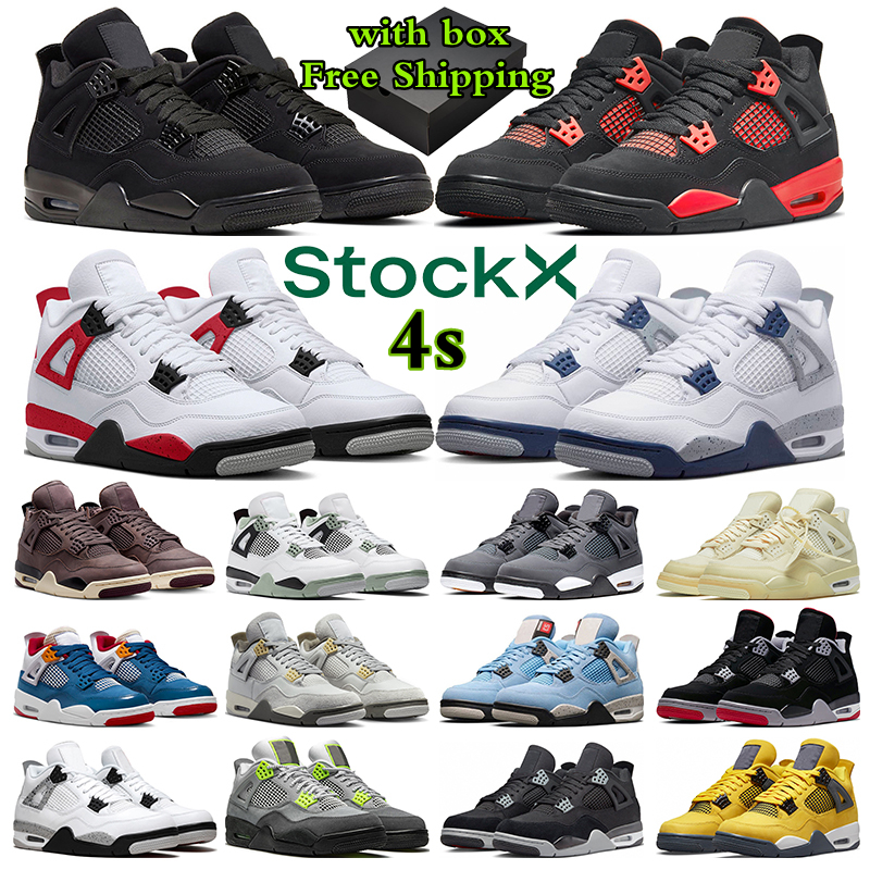 

with box 4s basketball shoes jumpman 4 men women sneakers Seafoam Midnight Navy Red Cement Black Cat Military Black Photon Dust Sail sports trainers, Pure money