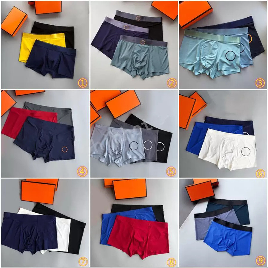 

2023 Men Underpants Boxers Designer Man Underwear Solid Color Sexy Breathable Mens Underwears Branded Boxer Comfortable Wear Three pieces in one box are optional