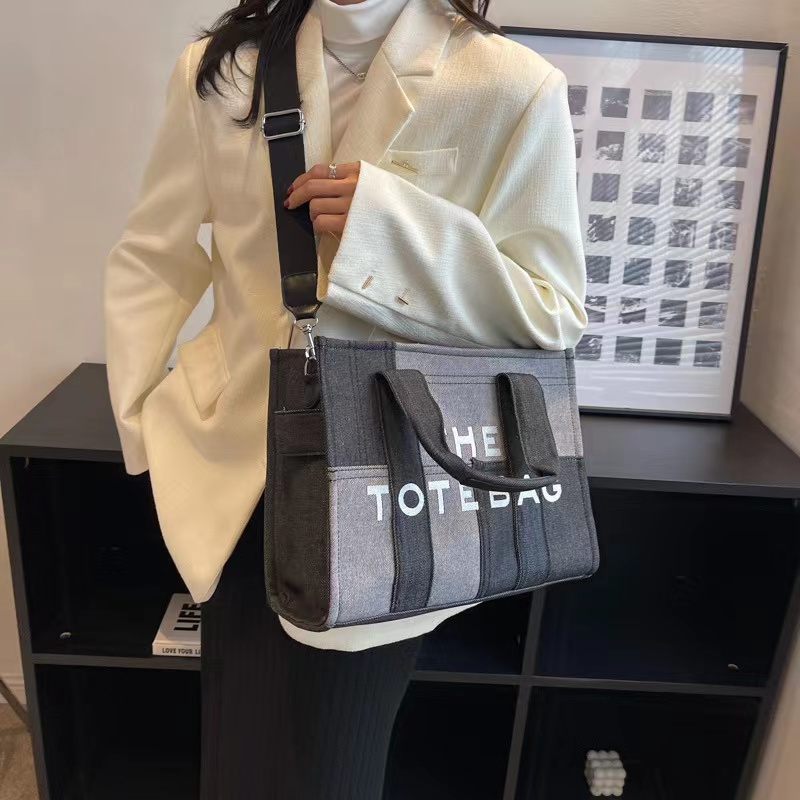 

Luxury the tote bag Black denim canvas 27-33cm Shopping Womens Designer handbag MarcJocobs shoulder topbags travel Crossbody Clutch bags totes bages Nylon wallet, Nylon-black 30cm