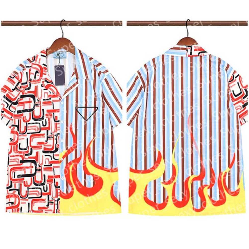 

Fashion Luxury Mens Designer Shirts Geometric Print Bowling Shirt Hawaii Floral Casual Men Slim Fit Short Sleeve Varietyp6bp