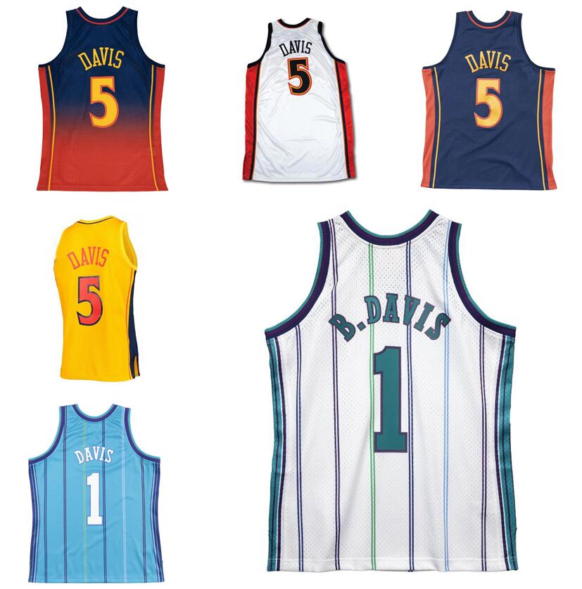 

stitched Baron Davis basketball jerseys Men women youth S-6XL green Mitchell Ness 1999-00 06-07 Classics retro jersey