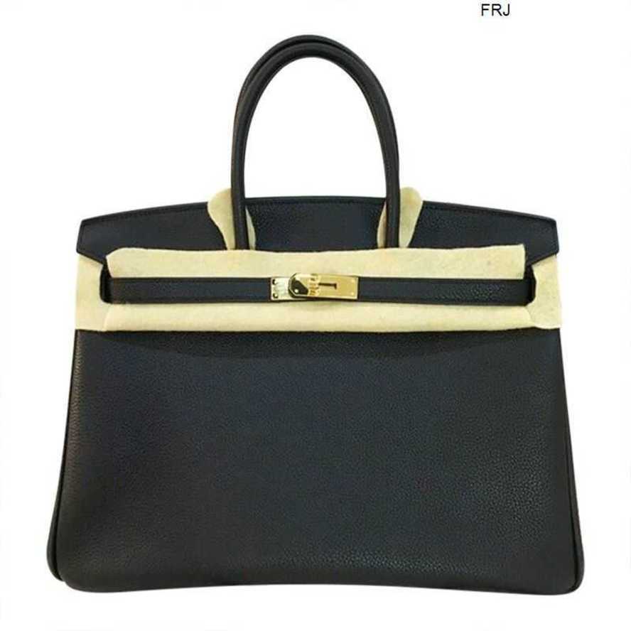 

Designer Bags Birkin Handbags Herme Leather Womens with Lychee Grain Calfskin Lock Buckle Brides Handbag 25303540 Large Have Logo frj BBU5, Sub-black 30cm gold and silver note