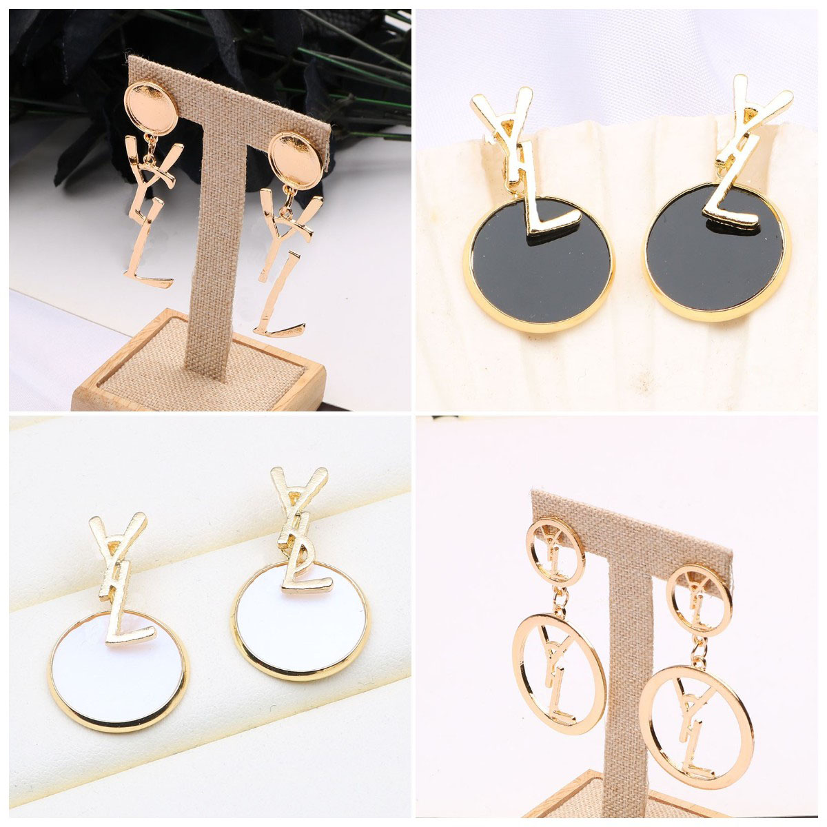 

18K Gold Plated Designer Earrings Ear Stud Designers Brand Letters Fashion Women Temperament Crystal Rhinestone Earring Wedding Party Jewerlry Luxury Gift