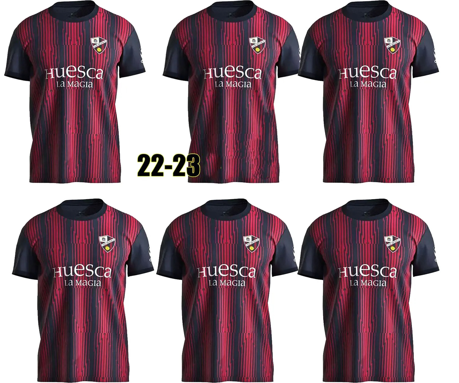 

2022 2023 adult SD Huesca soccer jerseys SD Eibar 2022 2023 Adolfo Gaich Jaime Seoane Jorge Florian Edu Exposito Corpas Stoichkov men football shirts, Red