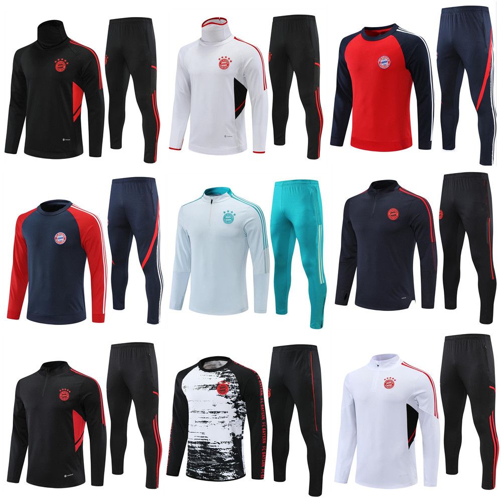 

Bayern Long sleeve adult tracksuit jacket Soccer Jersey survetement 21 22 23 sane LEWANDOWSKI GNABRY MULLER KIMMICH football jackets soccer training suit 666, Red