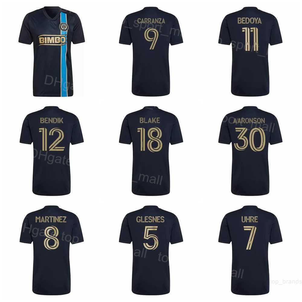22-23 MLS Philadelphia Union Soccer 9 Julian Carranza Jerseys 6 Daniel Gazdag 27 Kai Wagner 5 Jakob Glesnes 31 Leon Flach Black Football Shirt Ki-image-841700004