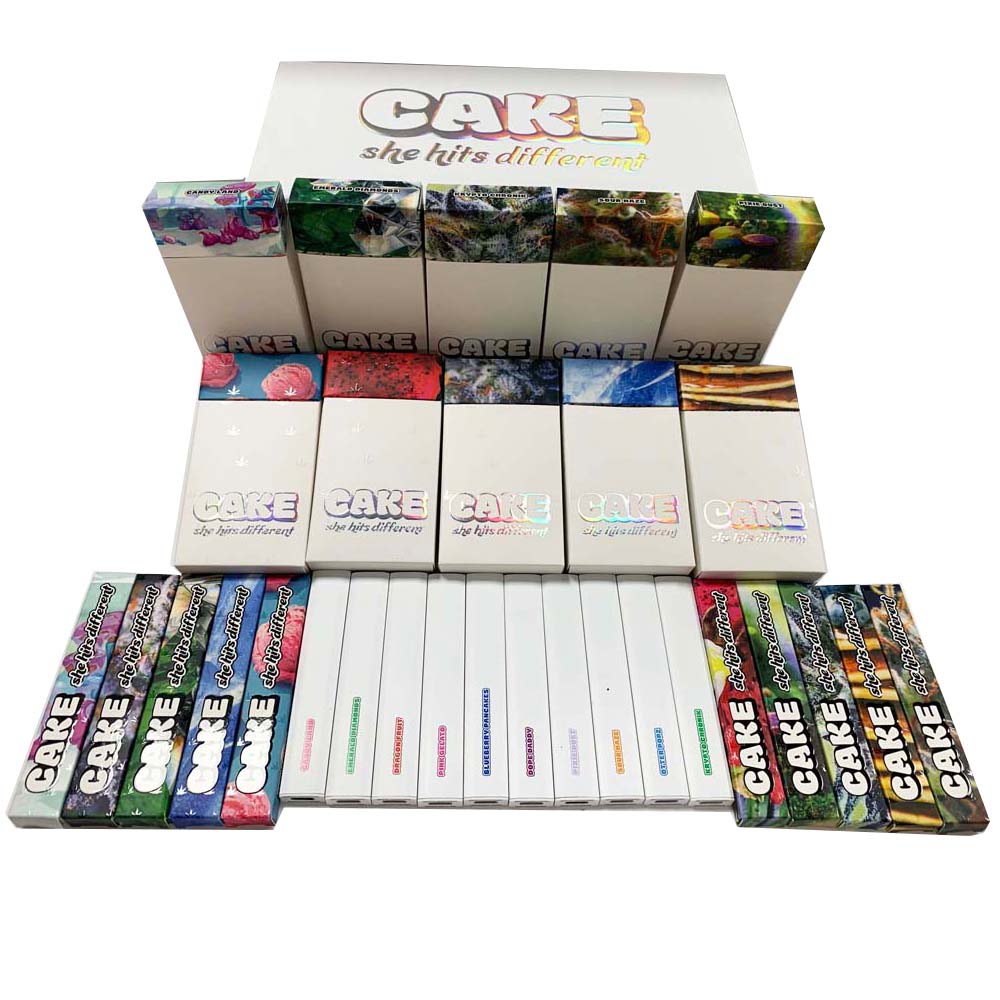 

Gen 5 Cake Disposable Vape Pens 1.0ml 280mAh Rechargeable battery 5th Empty thick oil pod E-Cigarettes with Packaging 10 flavors