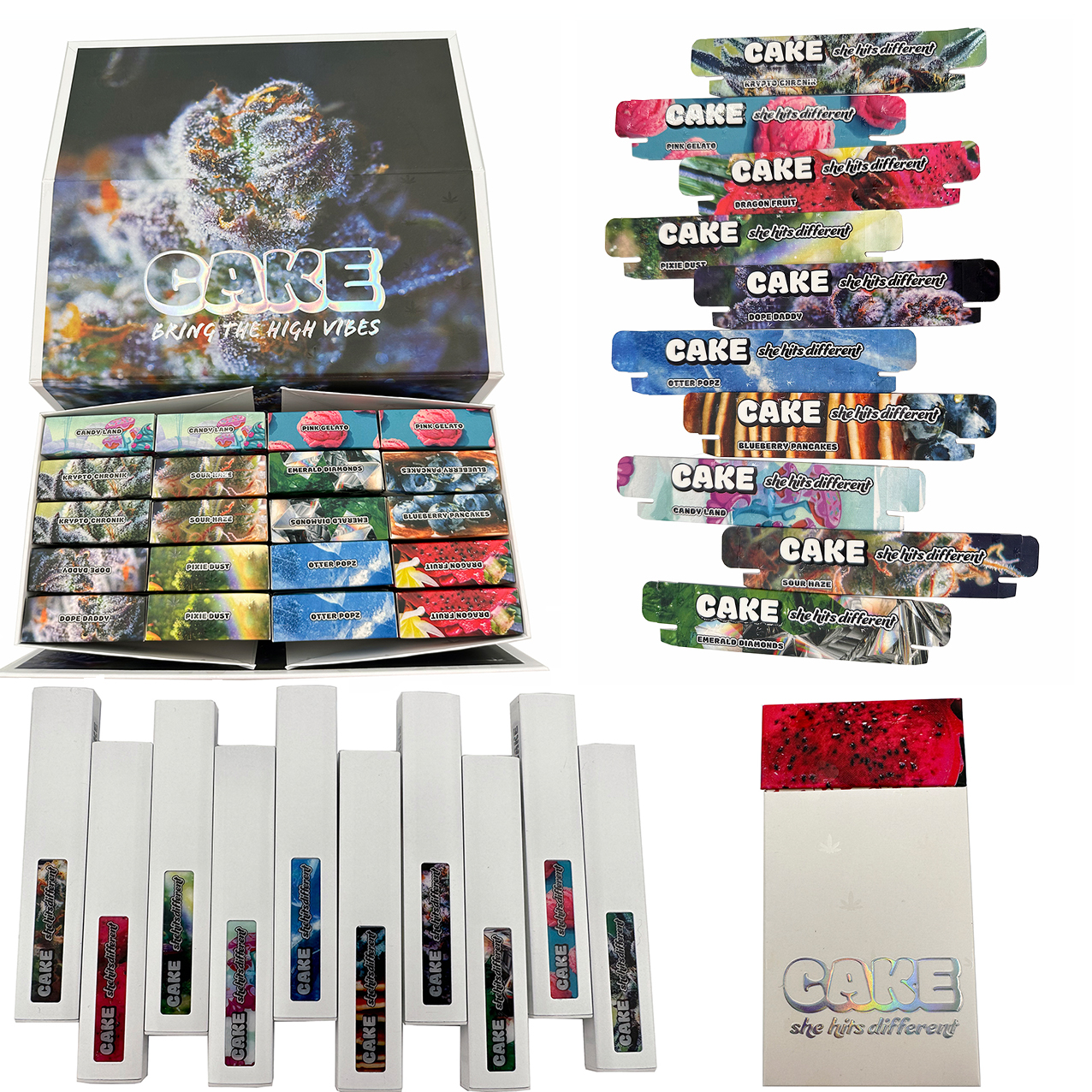 

Sample For Cake Disposable vape pens 280mAh E cigarettes Rechargeable Battery Empty Vape Pen 1ml Vaporizer with Newest packing