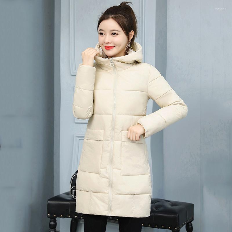 

Women's Trench Coats Winter Slim Women Jackets Hooded Stand Collar Big Pockets Thick Outwear Coat Ladies Solid Long Parkas Female Tops, Blue