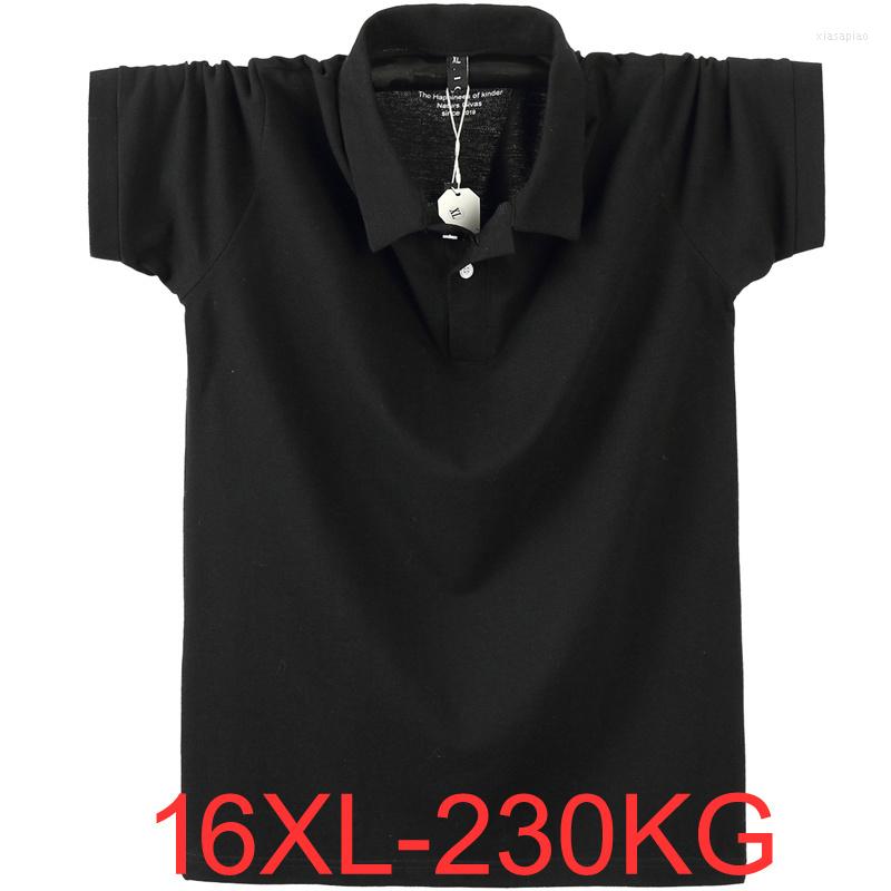 

Men's T Shirts Men Summer Polo Short Sleeve Turn-down Collar Tees Plus Size Big 13XL 14XL 16XL Oversize Loose Tops Cotton 70, Coffee
