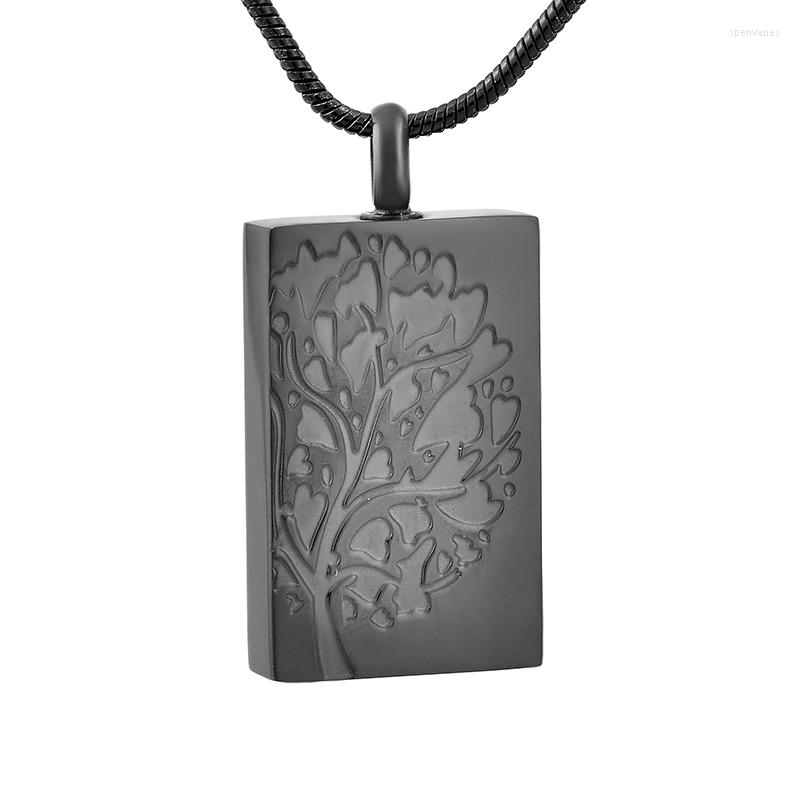

Pendant Necklaces CMJ9785 Black Tree Of Life Memorial Jewelry Ashes Keepsake Urn Necklace Cremation Urns Charm Women