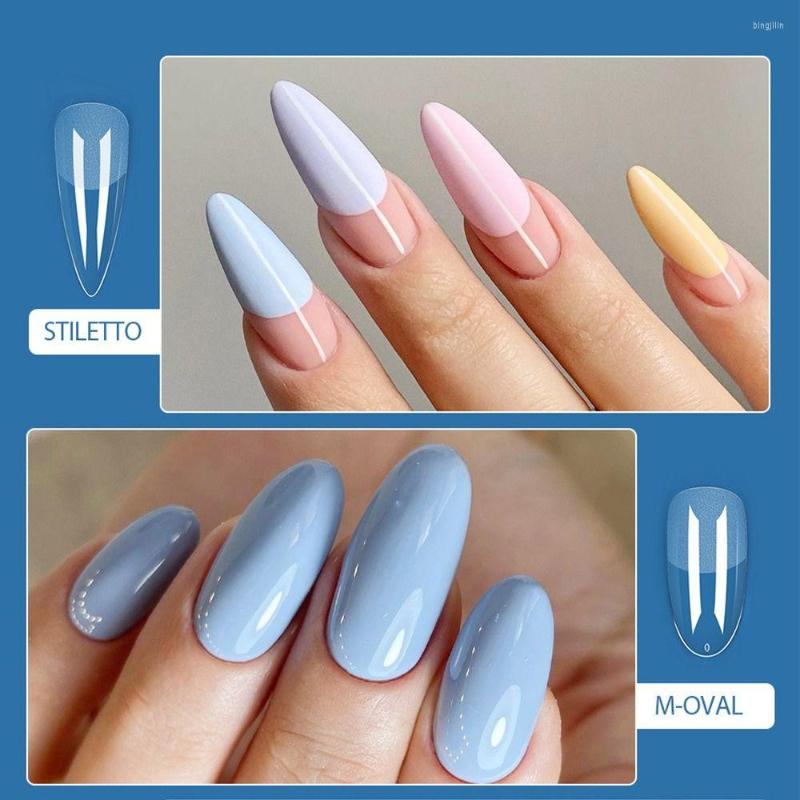 

False Nails 120pcs Manicure Tool Square Almond Coffin Semi-Matte Fake Nail Extension Tips