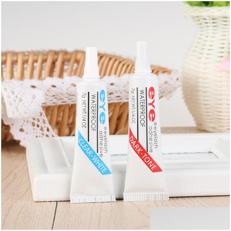

False Eyelashes Eyelash Glue Clearwhite Darktone Waterproof Adhesive Make Up Eye Lash Makeup Drop Delivery Health Beauty Eyes Dhfd0