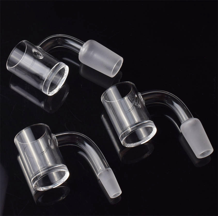 

25mm Hookahs Quartz Banger 5mm Thick Bottom Domeless Quartz Nail 10mm 14mm 18mm Male Female Core Reactor Grail Nails For Bongs Dab Rigs
