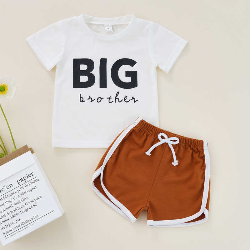 

Clothing Sets Kids Little Boys PCS Clothes Suit Letter Print Short Sleeve Crew Neck TShirtStraps Shorts Summer Casual Infant Outfits, Auburn